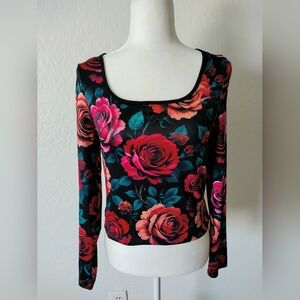 Floral Long Sleeve Women's Top